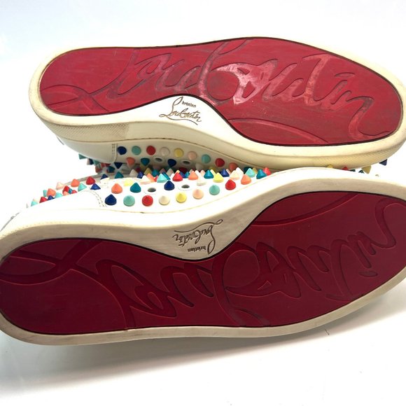 🌷❤️‍🔥FINAL SALE 🔥 NO OFFERS🌷💥Christian Louboutin Lou Spike Sneakers 38.5 - Picture 9 of 10